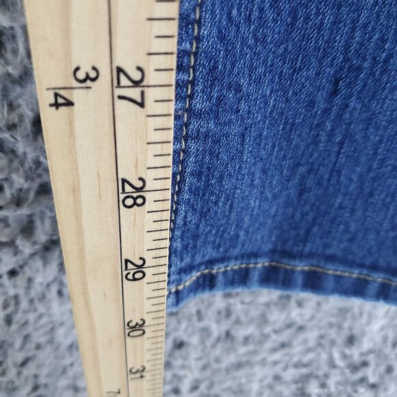 Maurices Jeans Womens 7/8 Blue Straight Leg Mid Rise Stretch Denim - Picture 7 of 12